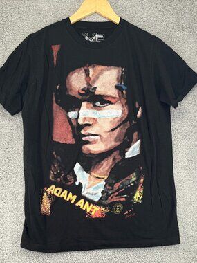 Adam Ant Medium Black Graphic T Shirt New Wave Punk Music Tee
